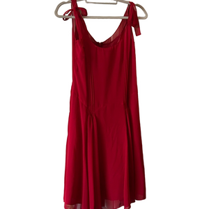 London times size 8 Gorgeous cranberry Red bow shoulder dress.